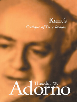 cover image of Kant's Critique of Pure Reason